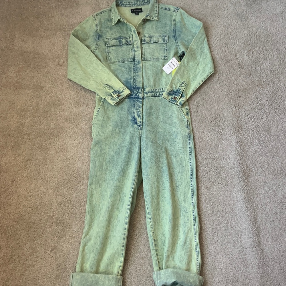 BP+Wildfang Green Denim Jumpsuit